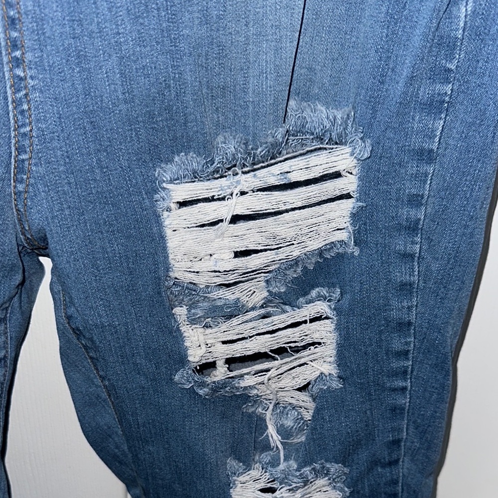 Distressed Blue Jeans - Picture 3 of 5
